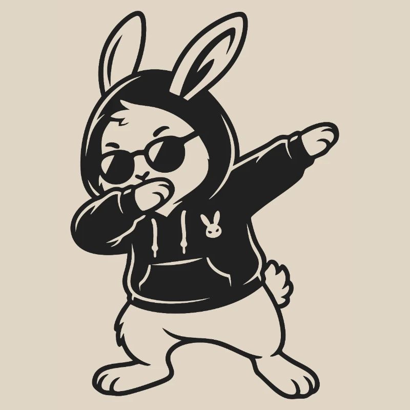 Easter Bunny Dabbing Cool Bunny Easter Funny