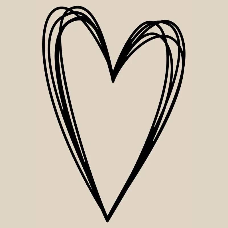 Heart scribble doodle scribble icon love