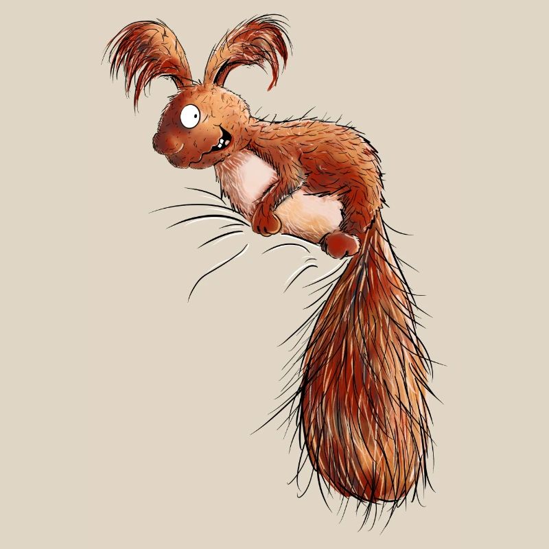 Drolliges Eichhörnchen Wildtier