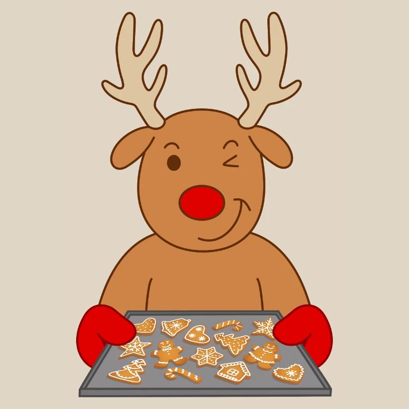 Biscuits de Noël de renne Biscuits de cuisson