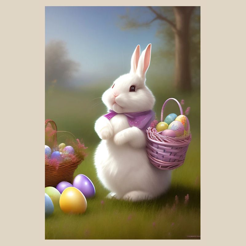 Easter Bunny with Easter Eggs