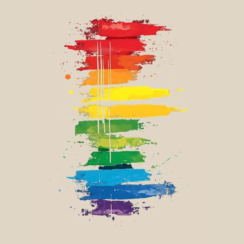 Subtil et cool Dripping Pride drapeau arc en ciel Design