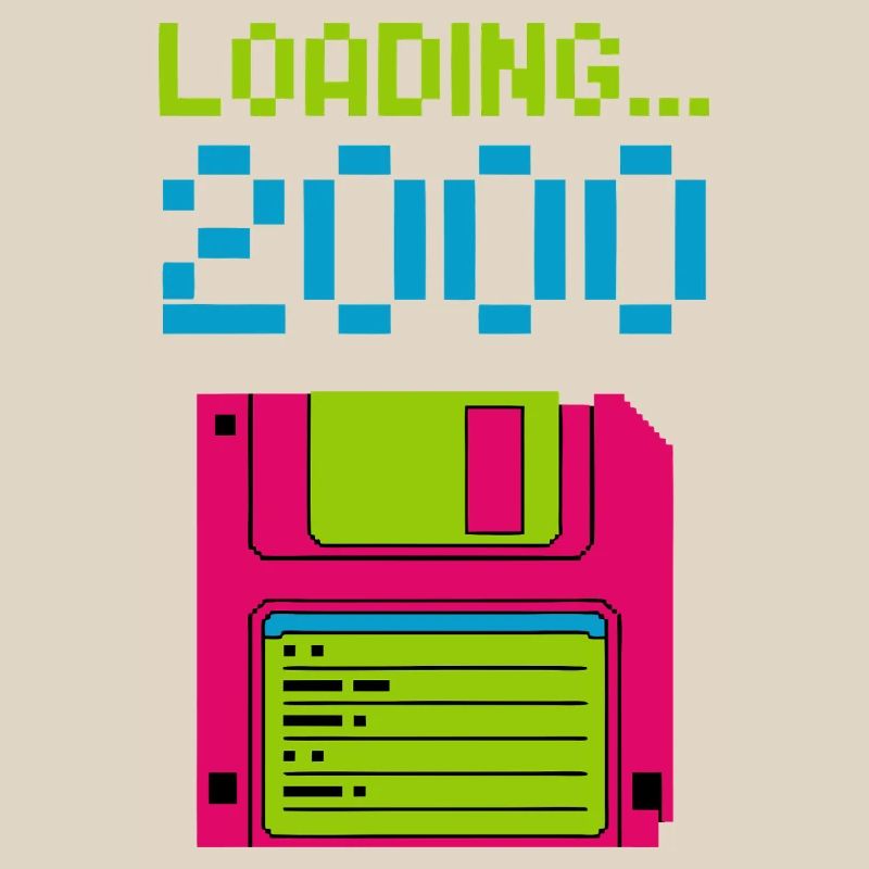 Loading 2000 Disketten-Design Retro Pixel Design