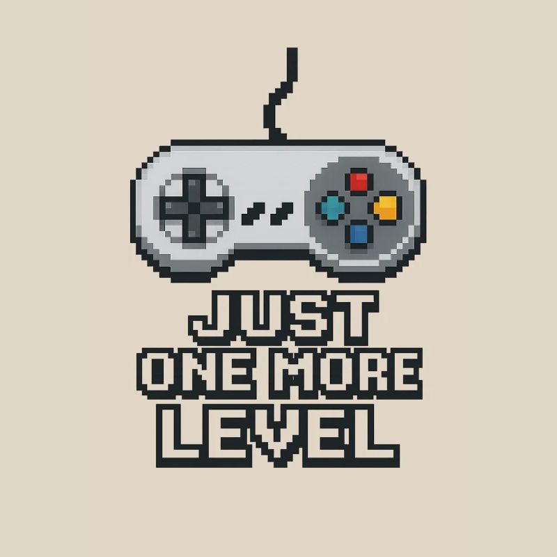 Pixel Neon Game Controller Design