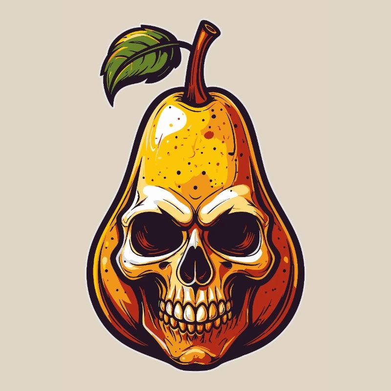 Pears Skull Comic Style