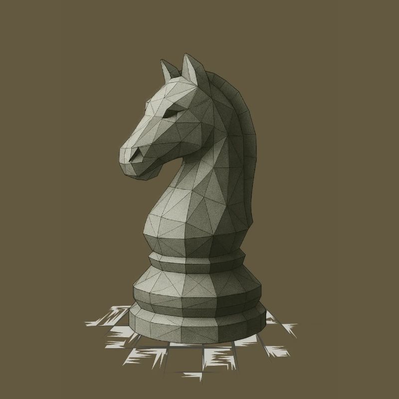 Conception du cavalier d’échecs à faible polygonisme