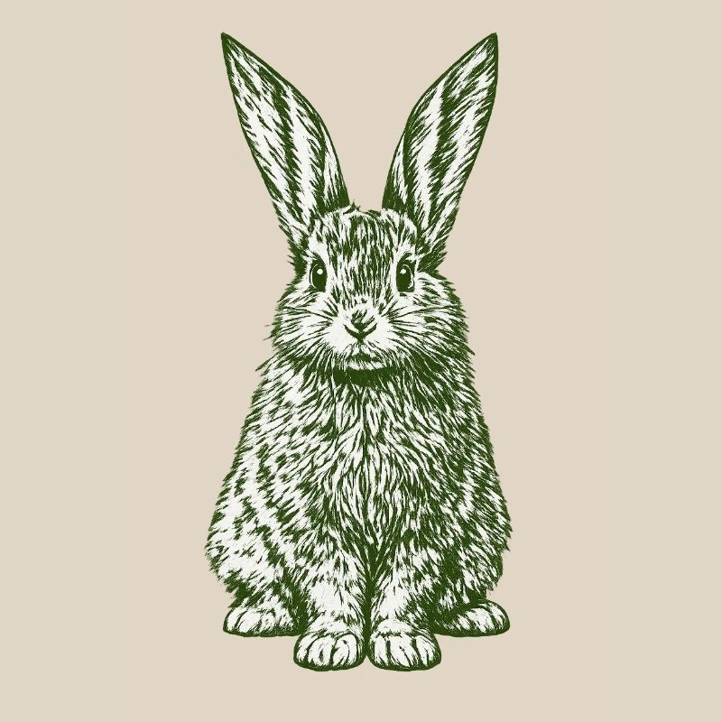 Green Bunny Easter Bunny Vintage