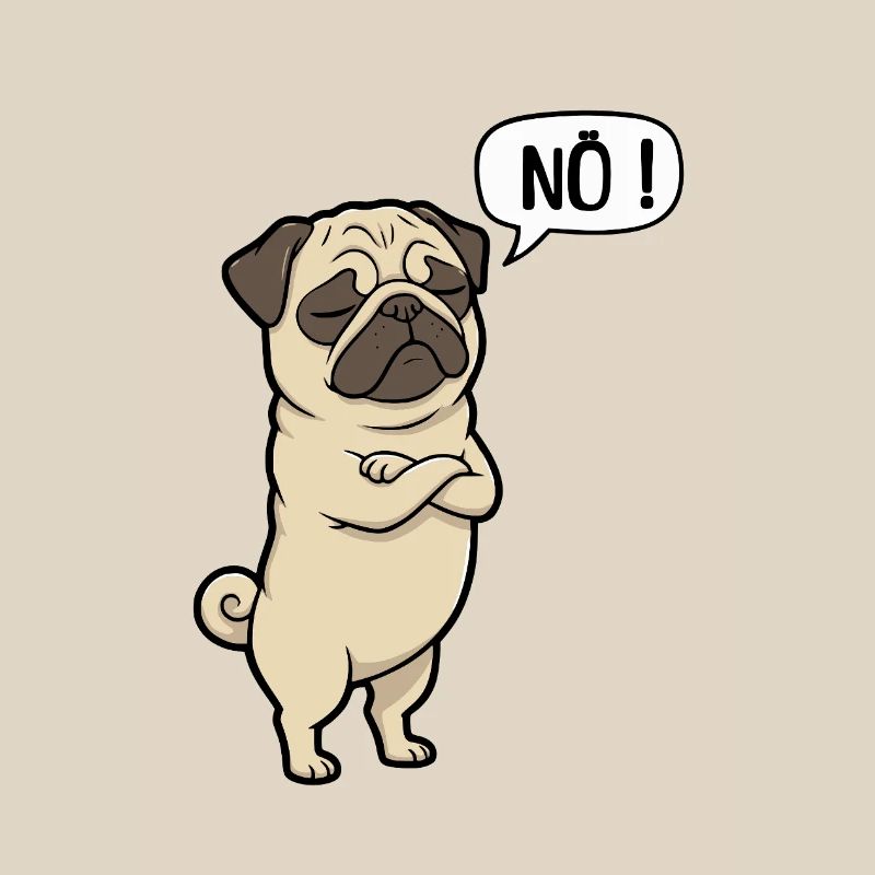 NÖ Pug Eigensinniger Mops-Charme