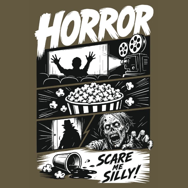 Horror Popcorn Comic Style