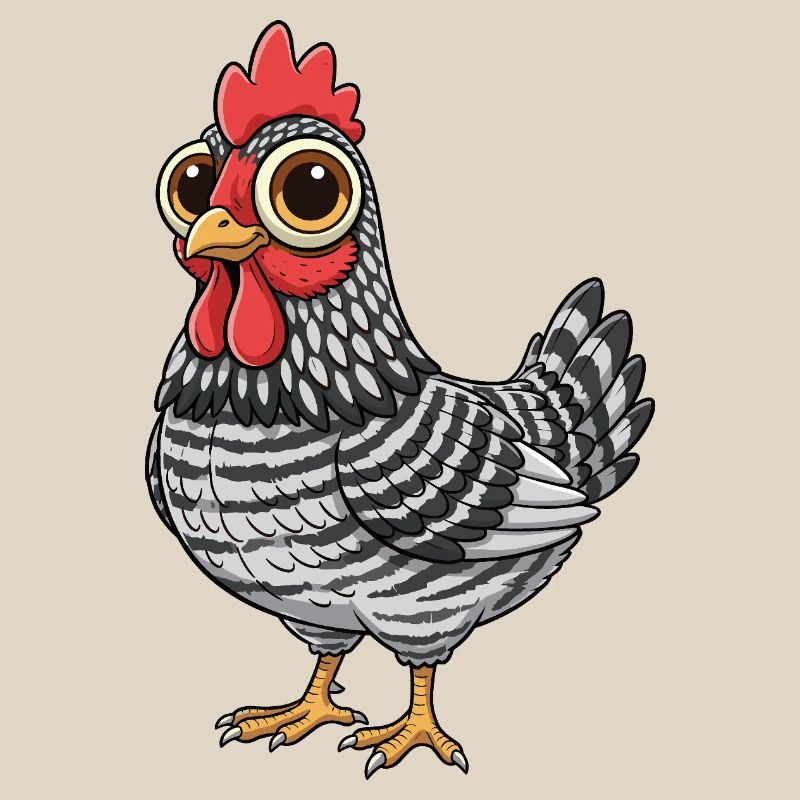 Funny Amrock - Chicken with Stripe Pattern