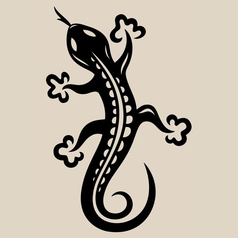 Small lizard, salamander, Tattoo.