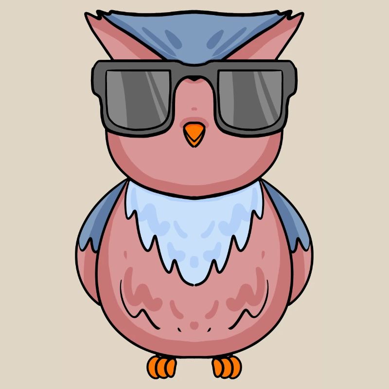 coole Eule mit Sonnenbrille