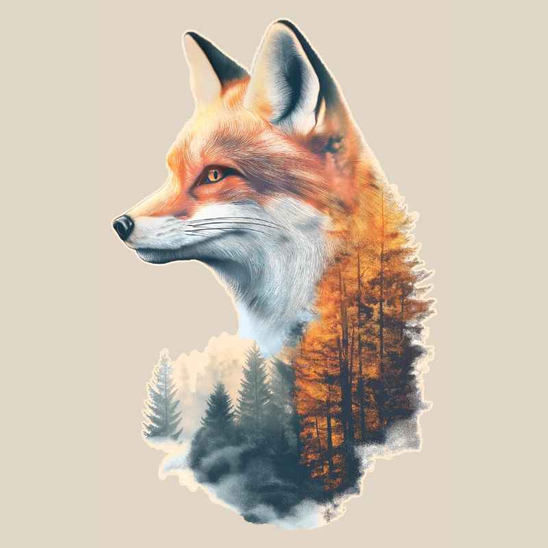 Fuchs im Herbstwald