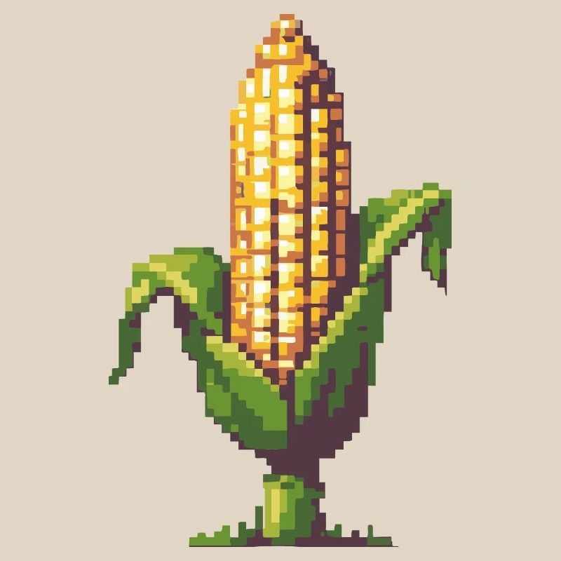 Pixel Corn Pixel Art