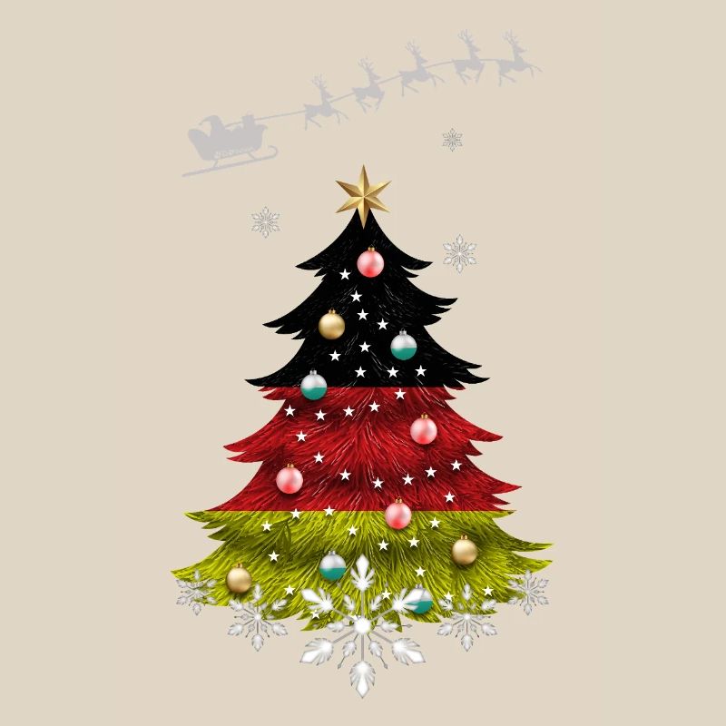 Christmas tree with Germany flag