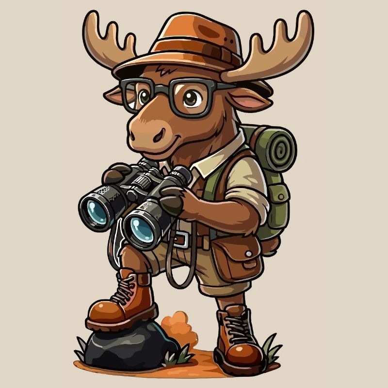 Drôle d’aventure de camping de randonnée Moose Explorer
