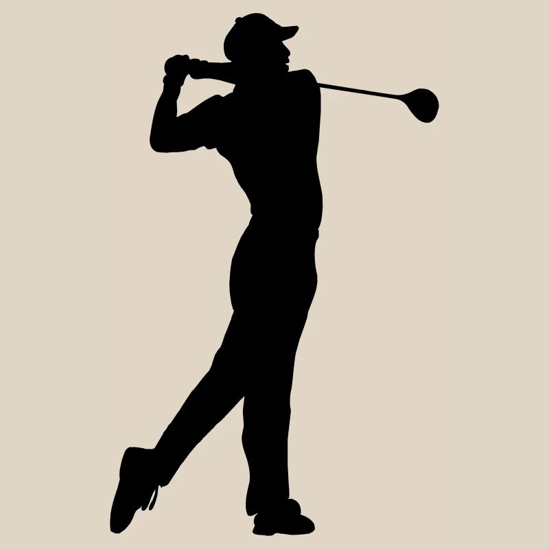 Golf player shadow image logo