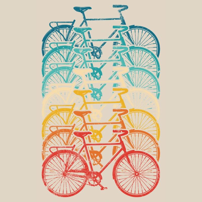 Rainbow Bike Stack Gradient