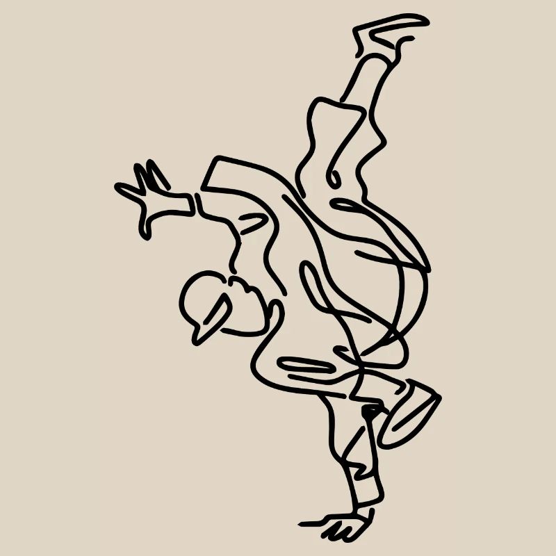 Breakdance Boy Drawing