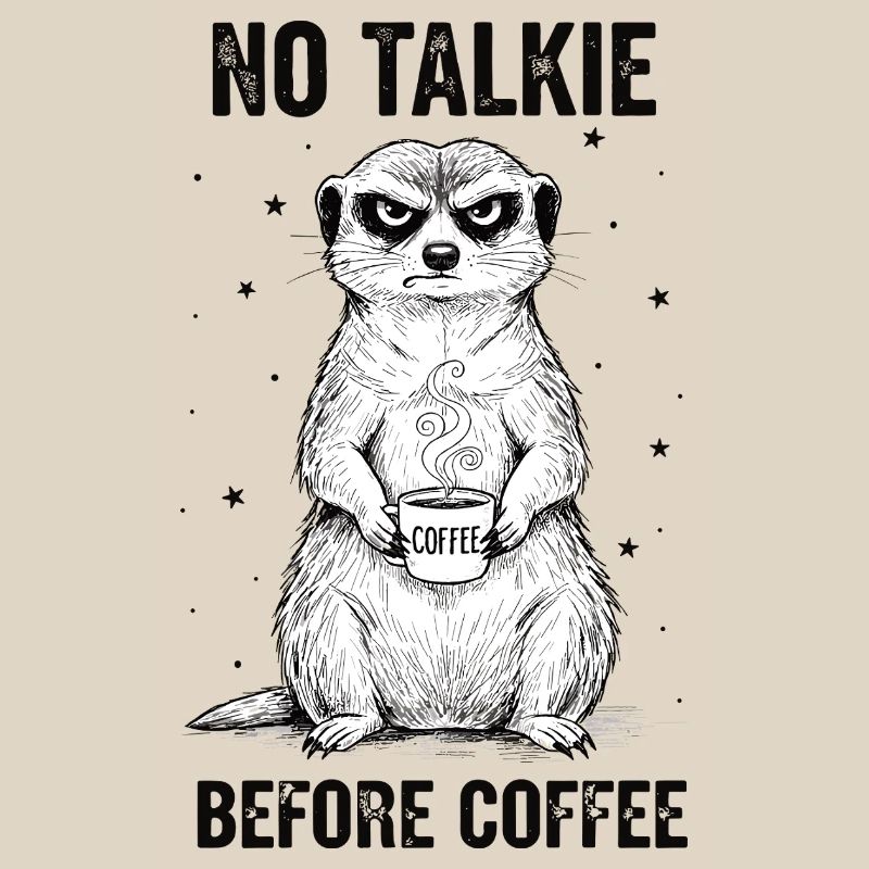 Pas de conversation devant un suricate amateur de café