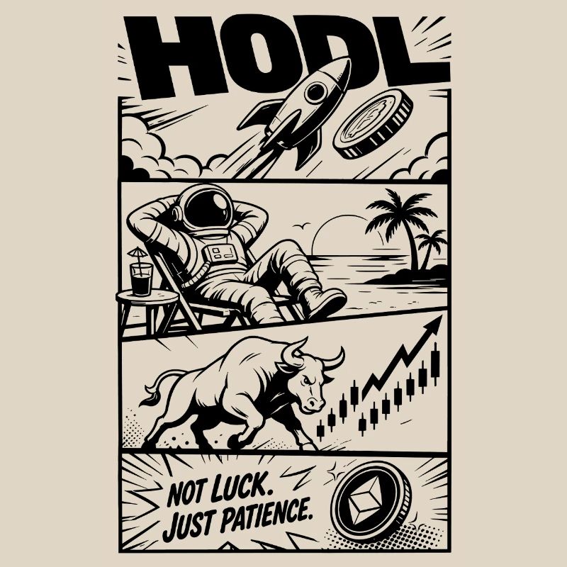 HODL Crypto Rocket Meme