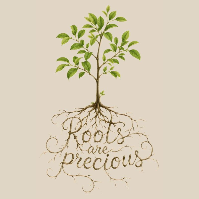 Roots Are Precious Tree Design