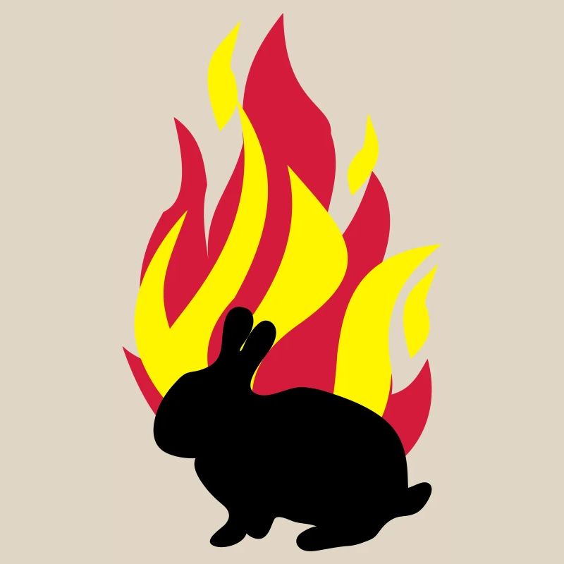 Bunny with fire