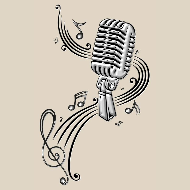 Microphone Microphone Micro music clef