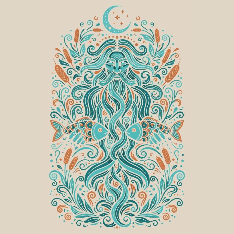 Slawischer Wassergeist Wodnik-Kunst