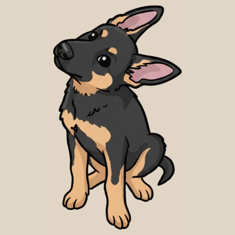 Cartoon Sheepdog Affection