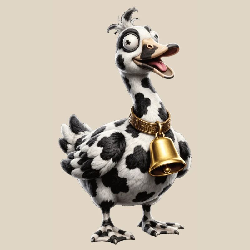 Funny Mixed Goose Cow Pattern