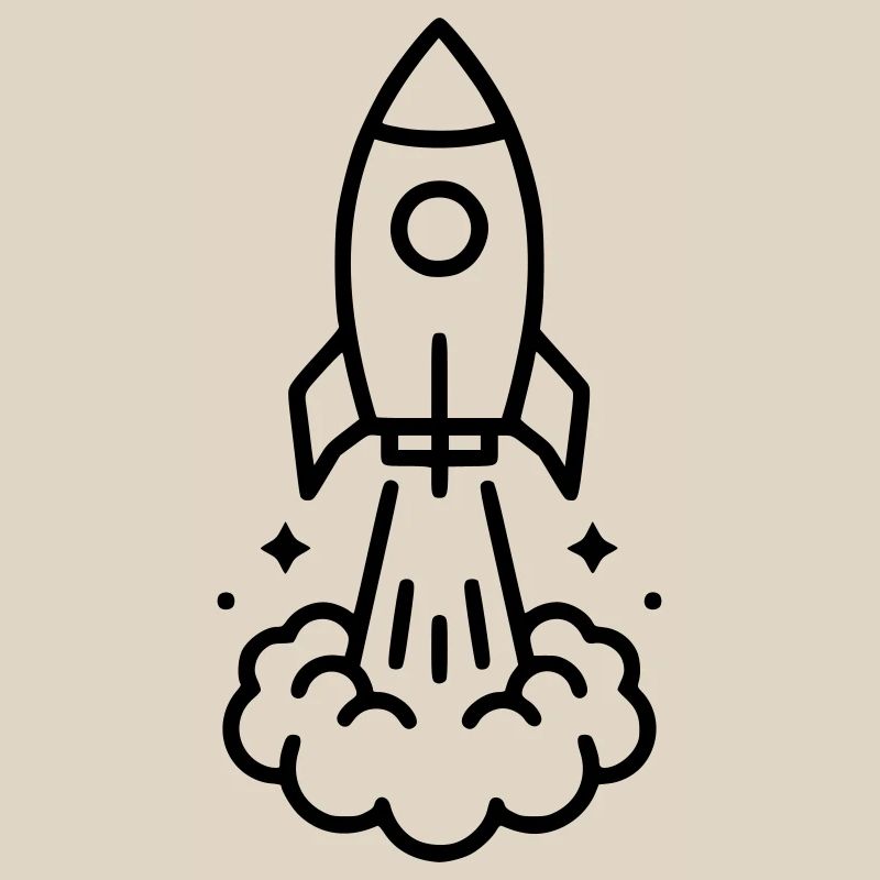 Rocket Launch Space Icon