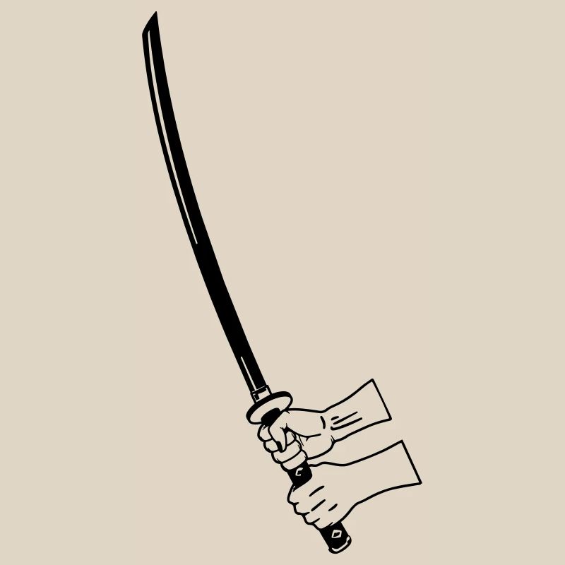 Samurai Busihdo katana with two hands
