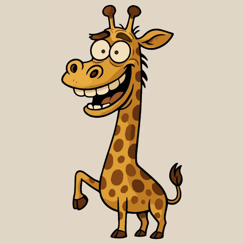 Conception de bande dessinée drôle de girafe