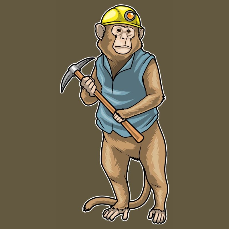 Monkey Miner Pickaxe Mining