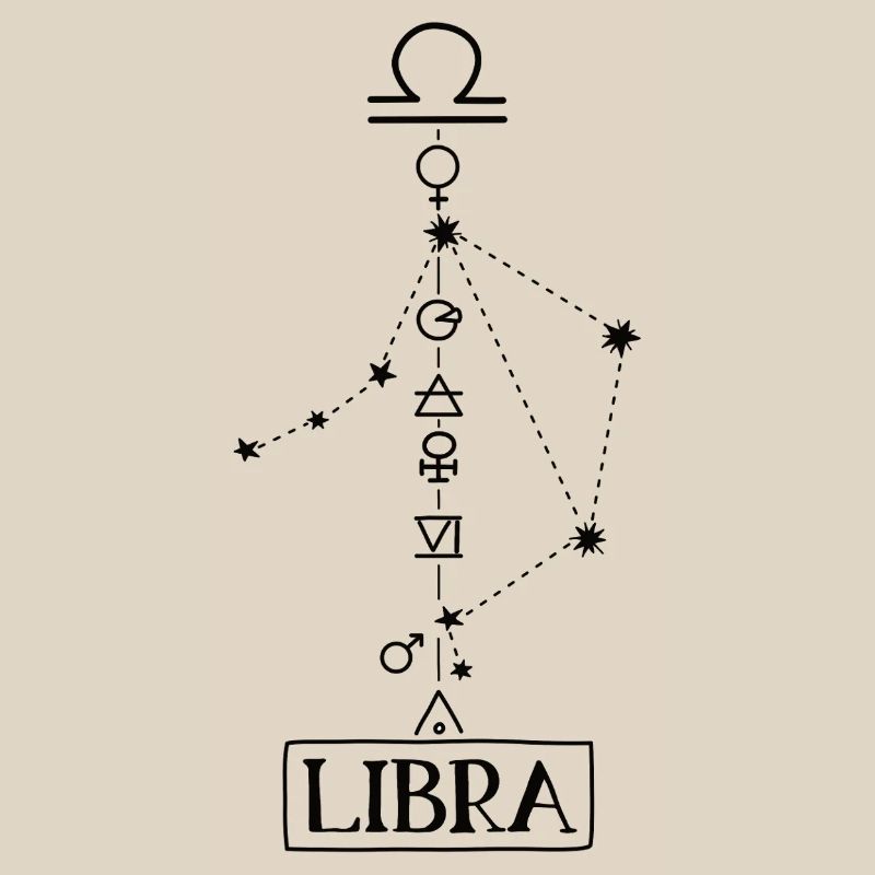 Libra - Libra Zodiac - black
