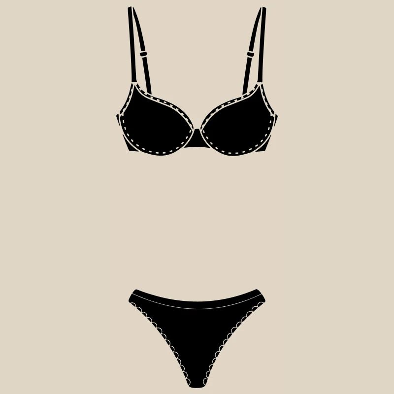 Dessous- oder Bekini-Logo für Geschäft oder Marktstand
