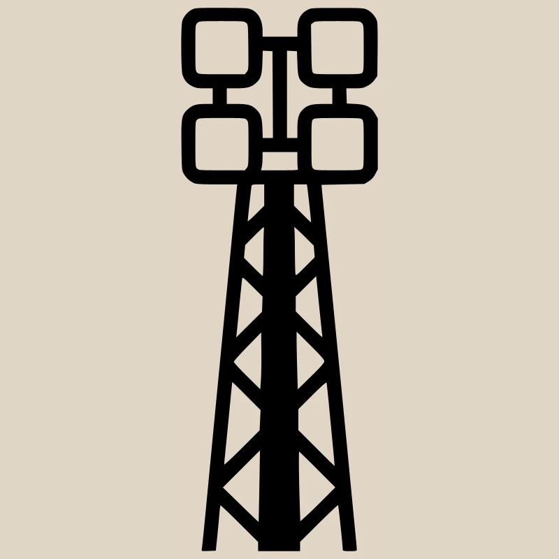 Floodlight Stadium Mast Soccer Vector