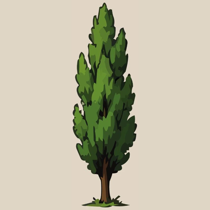 Stylized Green Tree Shape