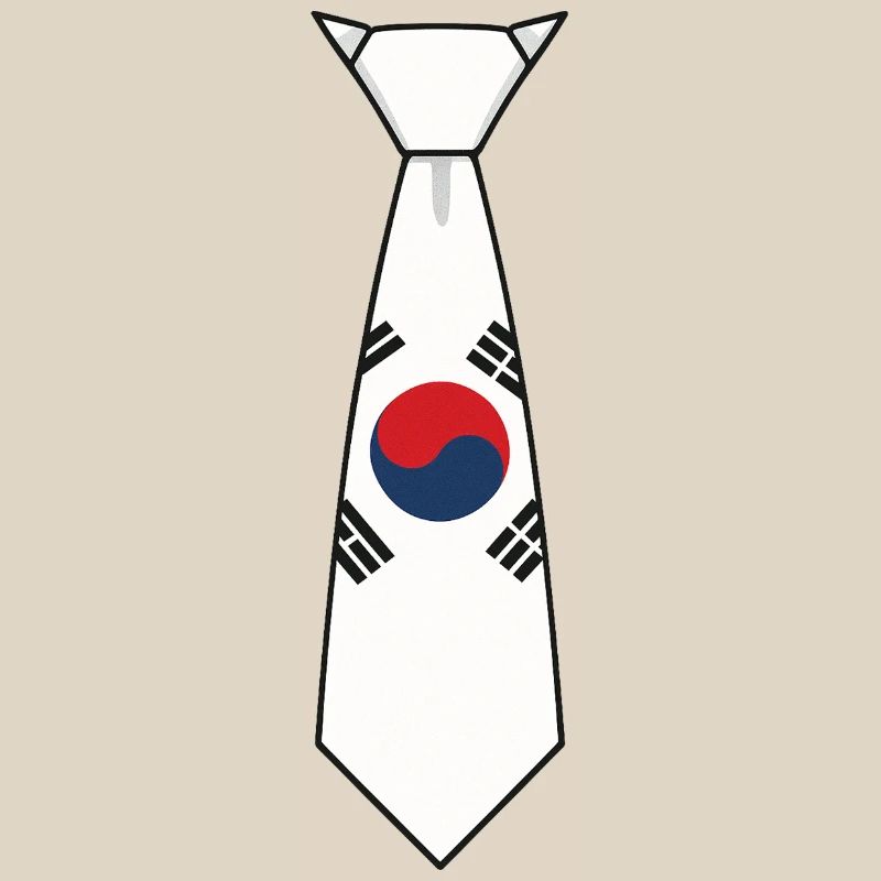 Cravate sud-coréenne – Conception du drapeau