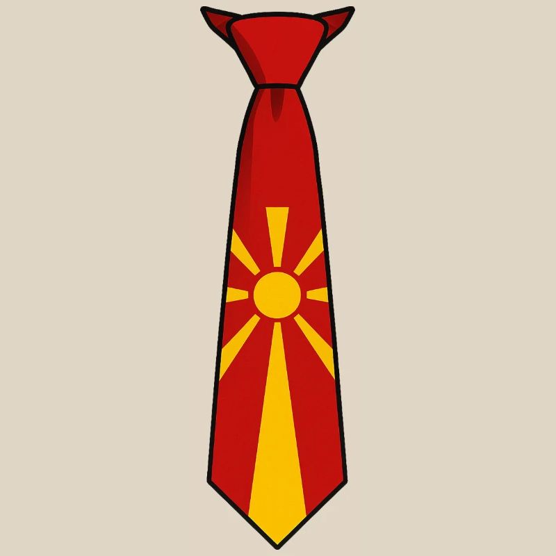 Cravate Macédoine – Conception du drapeau