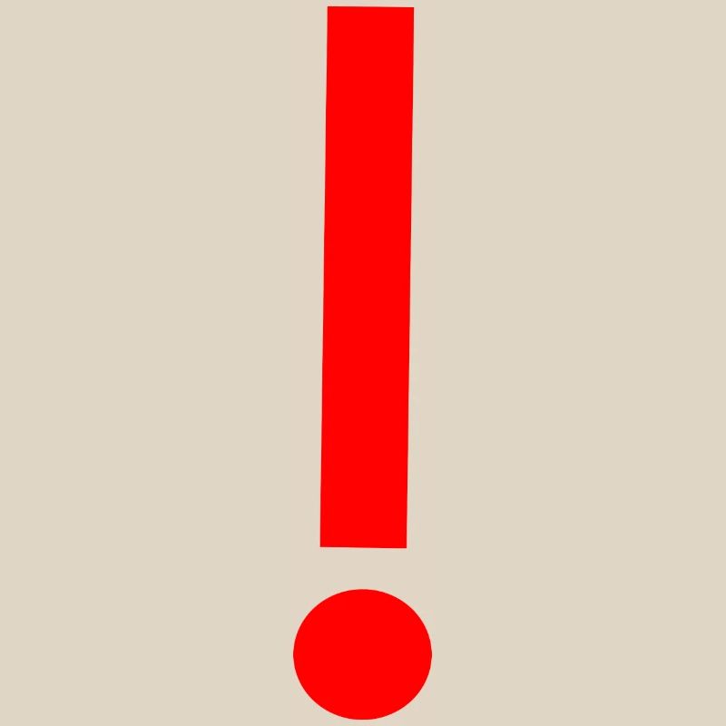 Red exclamation mark, template, pattern