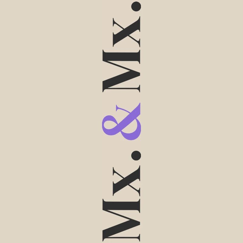 Mx. and Mx. Wedding Design in Vertical Type Stack 