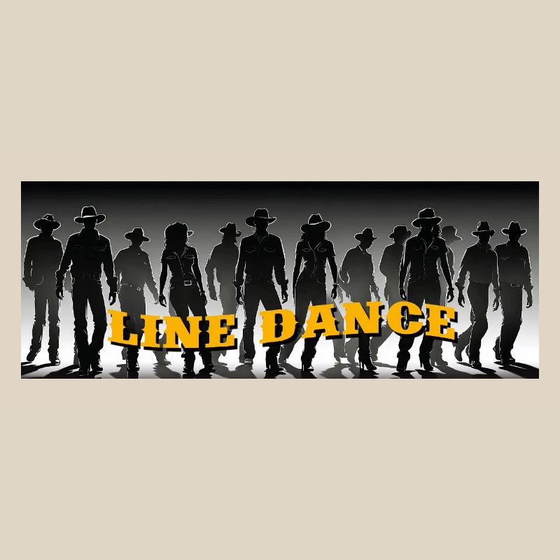 Line dance group dancing