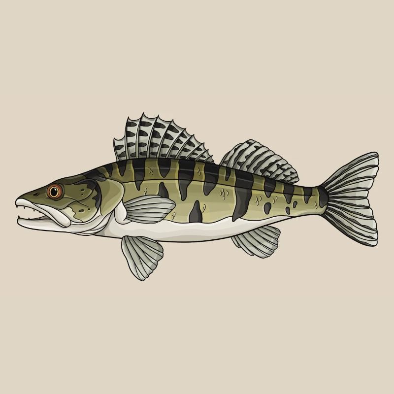 Conception de poissons prédateurs à zanders pour pêcheurs