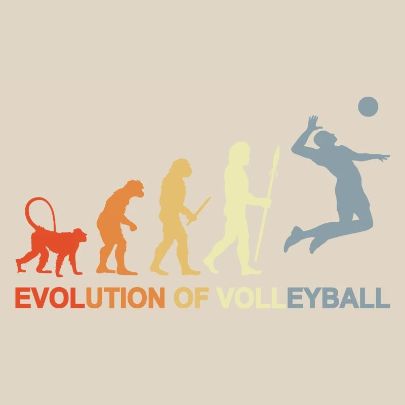 Evolution eines Volleyballspielers