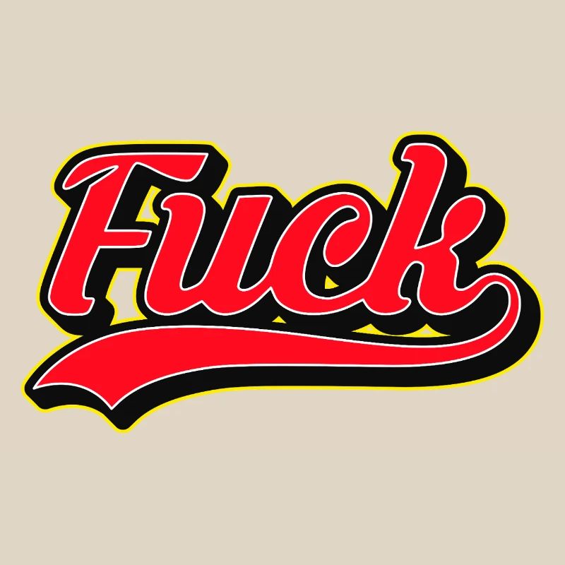Bold F Word Retro Script Tee