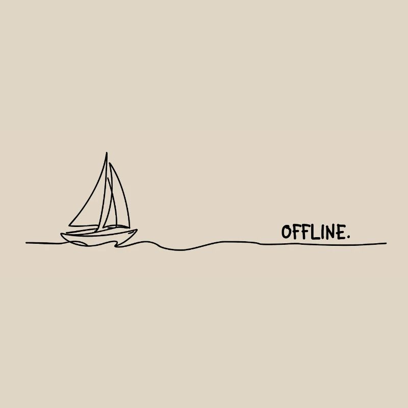 offline. Sailing Minimal Oneline Statement