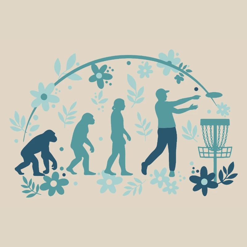 Disc Golf Evolution Drôle de Disc Golfeur Flying Disc
