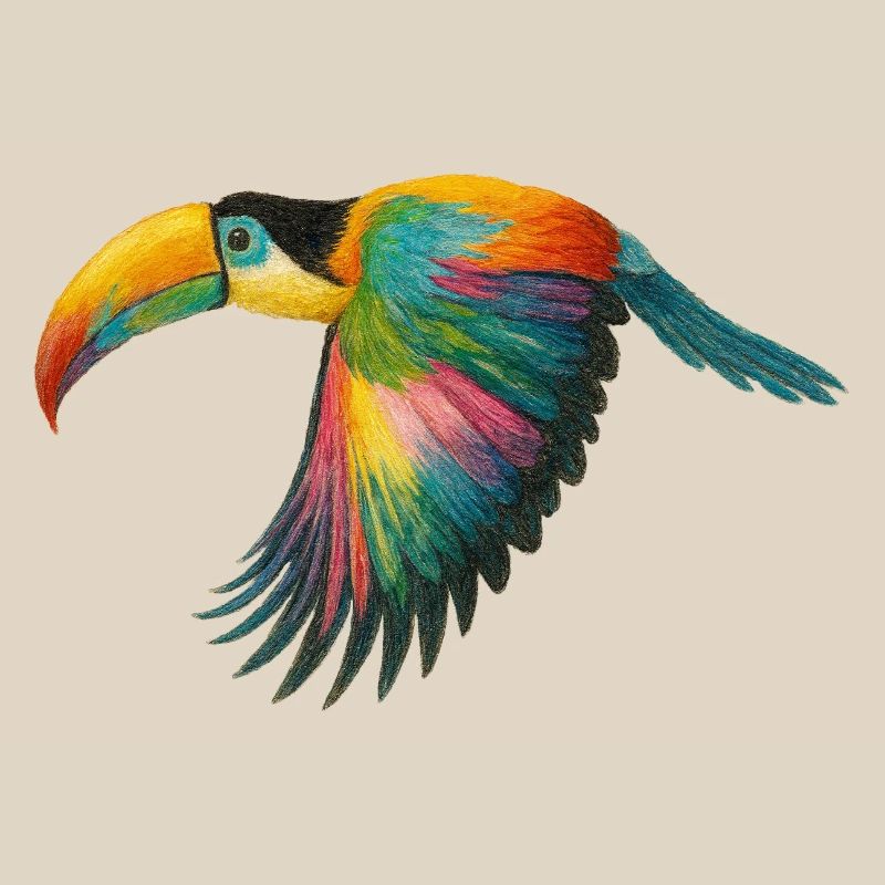 Rainbow Parrot Pattern